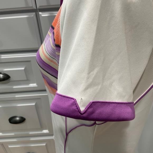 Calloway Woman's Purple and White Golf Shirt, Opti-Dri, Size M - Picture 4 of 11